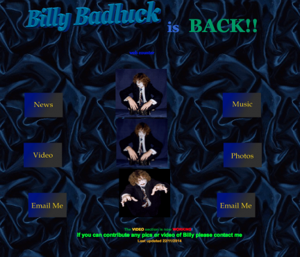 Billy Badluck Web Site 